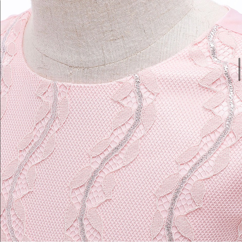 Fancy Pearl Embroidered Floral Birthday Girl Dress - Picture 4 of 9